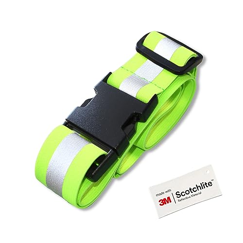 Salzmann Multi-Purpose Reflective Running Belt | Adjustable Hi Vis Strap - color: Yellow