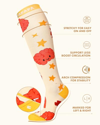 Thick Soft Cotton Compression Socks - color: Nurse Elements, size: Small-Medium