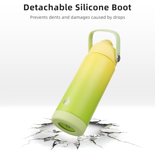 BJPKPK 18oz Insulated Water Bottle, Stainless Steel Bottle with Straw Lid - color: Fresh Green, size: 18 Ounces