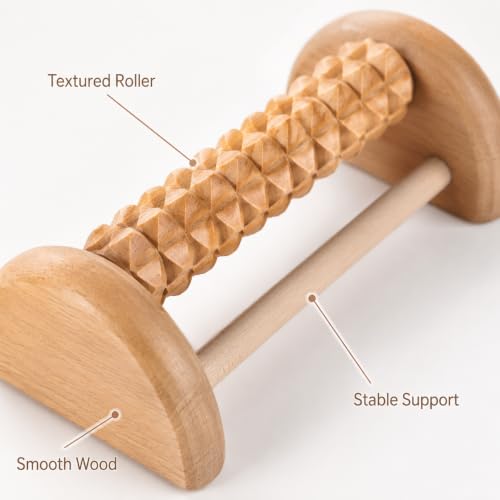 Manual Foot Massage Roller Stick, Textured Surface Foot Roller for Plantar Fascia, Compact Foot Care Tool for Home Office Gym Daily Use