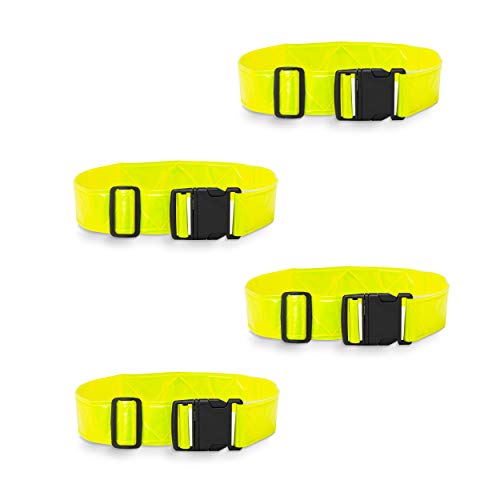 2-4 Pack - Reflective Glow Belt Safety Gear, Pt Belt, for Running Cycling Walking Marathon Military - style: 4 Pack