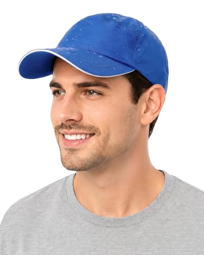 Waterproof Baseball Cap for Men Women UPF 50+ Quick-Dry Running Golf Hat - color: Blue