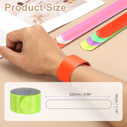 PATIKIL 22cm/8.7in Reflective Bands, 12pcs Reflective Arm Bands Straps Wrist Reflective Running Gear Safety Reflective Straps Bracelets High Visibility for Night Walking Bicycle - color: Yellow