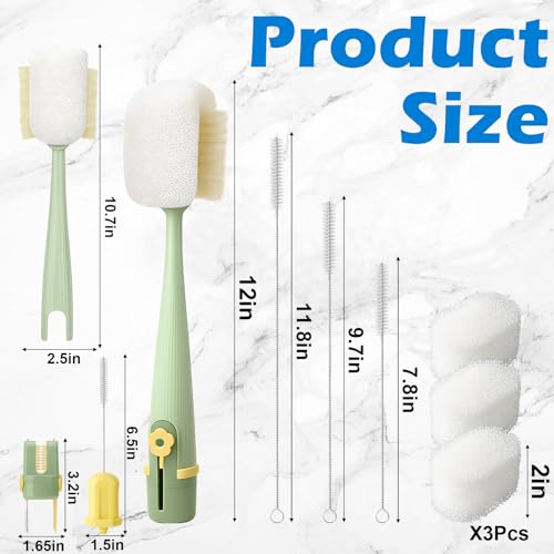 Palksky 5 in 1 Water Bottle Cleaning Brush Set, Multifunctiona Brush and Straw Cleaner for Owala/Stanley/Hydro/Yeti/Simple Modern Cup Accessories - size: 7 Pack