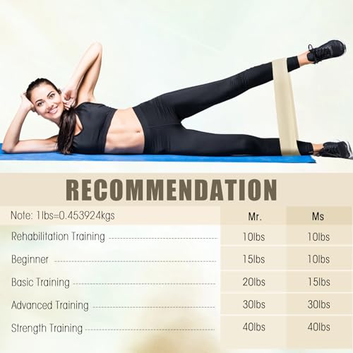 DEEKIN 30 Pcs Resistance Exercise Bands Bulk - color: Light Gray, style: 25-30 Lbs