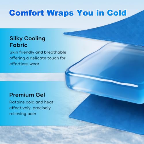 Ankle Ice Pack Wrap Reusable Foot Ice Pack Compression Freeze Sleeve for Ankle Sprain, Plantar Fasciitis, Achilles Tendonitis