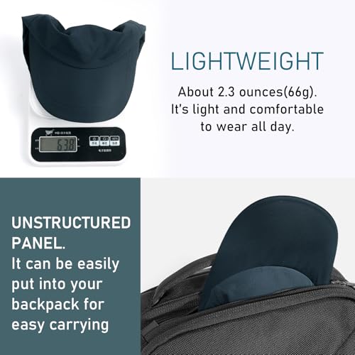 Waterproof Baseball Cap for Men Women UPF 50+ Quick-Dry Running Golf Hat - color: Navy Blue