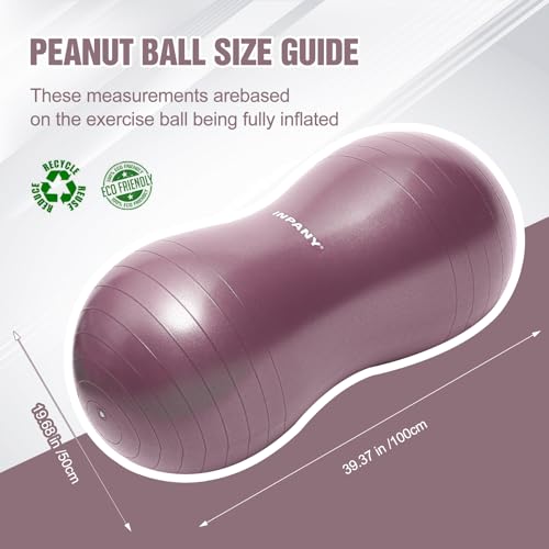 INPANY Peanut Exercise Ball for Labor, Physical Therapy & Fitness - color: Rose Gold