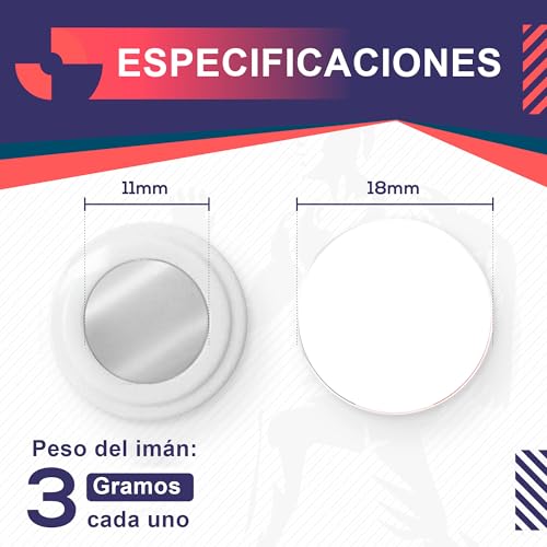 4 Race Bib Magnets for Runners, Race Bib Clips, No Pins, White - color: White