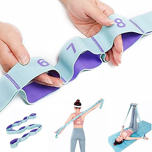 Stretch Straps, Yoga Elastic Stretching Strap with Adjustable 11 Loops