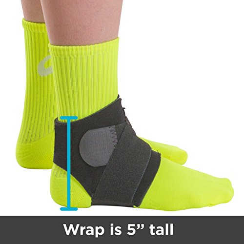 BraceAbility Neoprene Water-Resistant Ankle Brace | Compression Foot Wrap for Swimming, Running, Surfing, Diving, Exercise, Athletic Support & Protection, Sprains, Tendonitis and PTTD Pain (L/XL) - size: Large/X-Large (Pack of 1)