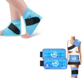 REVIX Ankle Ice Pack Wrap – Reusable Cold Compression for Foot Discomfort, Ice Wrap for Feet Swelling and Recovery 45-Minute Long-Lasting Gel Ice Packs Reusable with Ice Grid Gel Design
