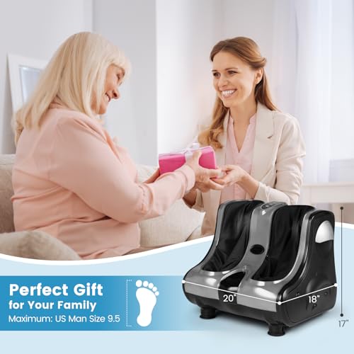ARLIME Foot and Calf Massager, Shiatsu Foot Massager Machine - color: Grey