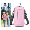 Phone Holder Arm Bands for Running Armband Small Crossbody Bags for Women Kids,iPhone 15 14 13 12 11 Pro Max Xs Xr X 6 7 8 Plus SE Mini Galaxy Ultra Edge S24 S23 Note - color: Pink with Crossbody Bag&Hook