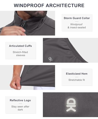 Little Donkey Andy Men's Softshell Vest Lightweight Windproof Waterproof - color: Basic Pure Gray, size: 3X-Large