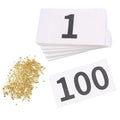XTACER Race Bibs Safety Pins for Marathon Sports - color: #01 [4"x7"] Numbers 001-100