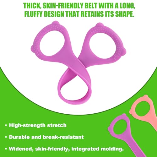 2pcs Figure 8 Fitness Keep Resistance Band, Elastic Rope Stretch Stretching Fitness Band Training Exercise Workout Bands for Women Yoga Pilates Physical (Purple, Pink)