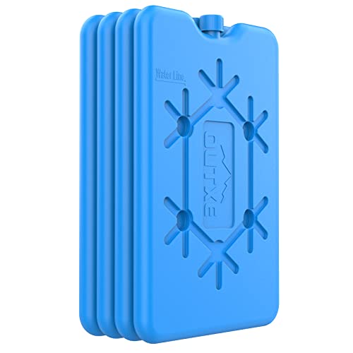 OUTXE Ice Packs for Lunch Box - Reusable Ultra-Thin Freezer Packs - Long-Lasting Cool Packs for Coolers, Keep Food Fresh and Cold in Lunch Boxes and breastmilk Bags - style: 4-Packs
