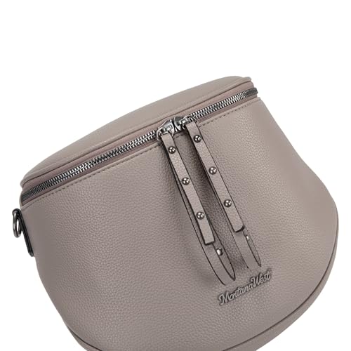 Montana West Crossbody Bag for Women, Vegan Leather Bum Bag with Coin Purse - color: Taupe