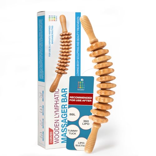 Bruizex Lipo Roller Lymphatic Drainage Massager, Massage Tool for Stomach - color: White