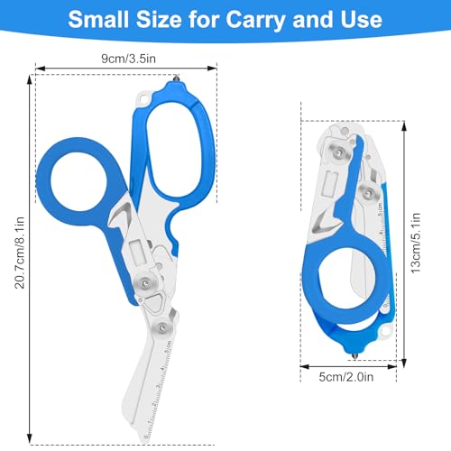 6-in-1 Heavy-Duty Emergency trauma shears (Blue) - color: Blue