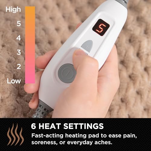 Brookstone Herringbone Portable Heating Pad, 16 x 12 in, Taupe - color: Taupe
