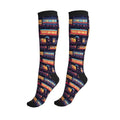Camo Print Compression Socks Calf Knee High Support Socks Novelty For Women Men Nurse Athletic Running Hiking Travel - color: Car