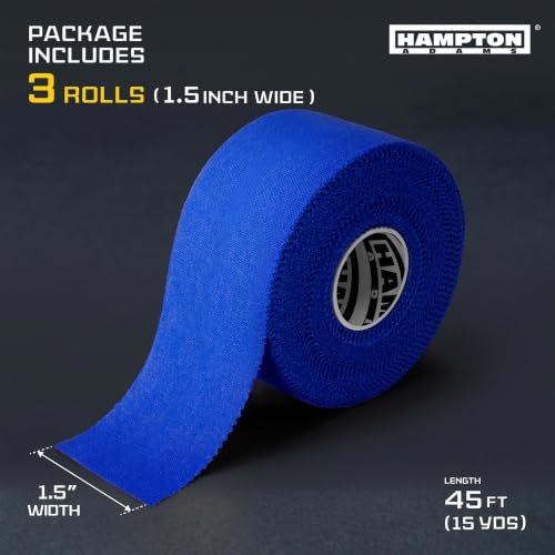 Hampton Adams Athletic Sports Tape, Very Strong, Easy Tear, No Residue - color: Royal Blue (1.5 Inch)