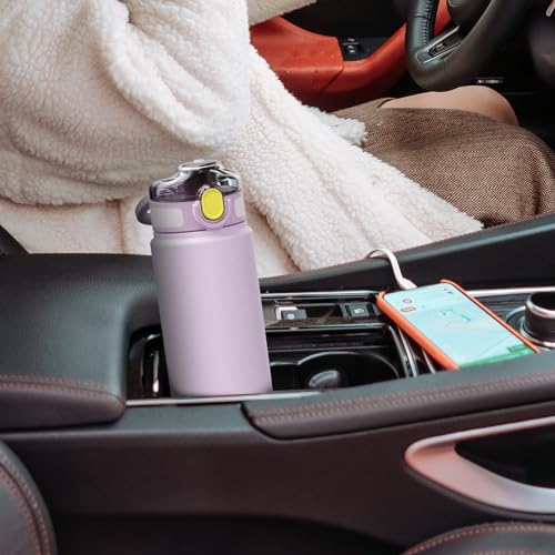 Fjbottle Insulated Water Bottle with Handle 24 oz Straw Flip Top Lid - color: 03 Purple, size: 24 Ounces