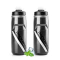 ROCKBROS Bike Water Bottle, 21oz Insulated Cycling Squeeze Bottle - color: Black*2 Pack