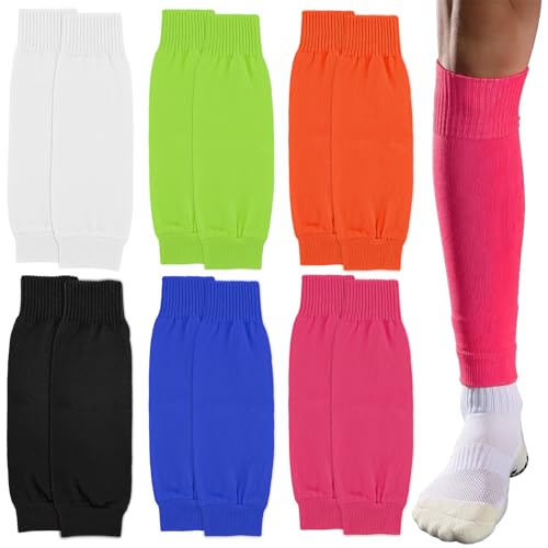 6 Pairs Calf Compression Sleeve for Men and Women, Calf Sleeves, Anti Slip Design, Footless Compression Sock for Running Athlete Cycling(6 Colors)