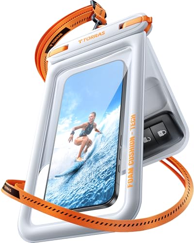 TORRAS IP68 Waterproof Phone Pouch Floating with Double Space 7.0", White - color: White