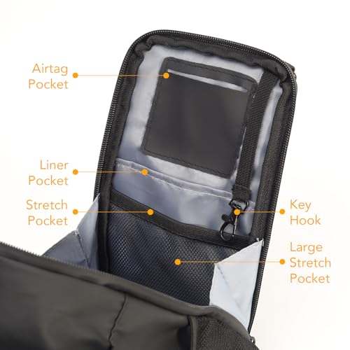 Magnetic Gym Bag for Men & Women - Compact Crossbody Workout Golf Bag with Magnetic Pouch and Touchscreen | Lightweight Small Gym Bag for Fitness, Golf, Travel | Water-Resistant & Durable Design - color: Gym Black