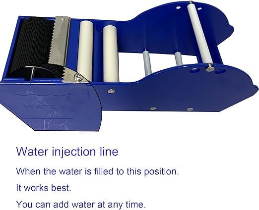 WELSTIK Water Activated Gummed Kraft Paper Tape Packaging Dispenser 3 Inch for Shipping, Carton and Box Sealing, Blue - color: Blue