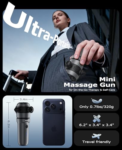 HYAKO R1 Mini Therapy Massager - Travel Deep Tissue Vibration Massage Gun
