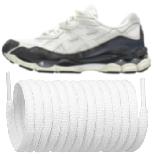 Endoto Shoe Laces for Asics Replacement Shoelaces Strings - color: White, size: 40Inch