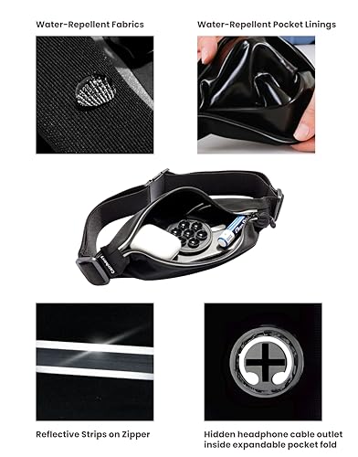 Slim Running Belt - Single Pocket Waterproof Phone Pouch - color: Neon (Single Pocket)