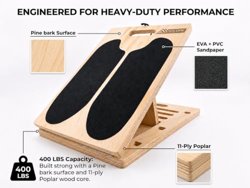 3 in 1 Slant Board & 180°/360° Balance Board, (400LBS) Capacity