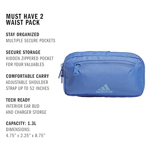 adidas Must Have Waist Pack - color: Blue Fusion/Glow Blue/2