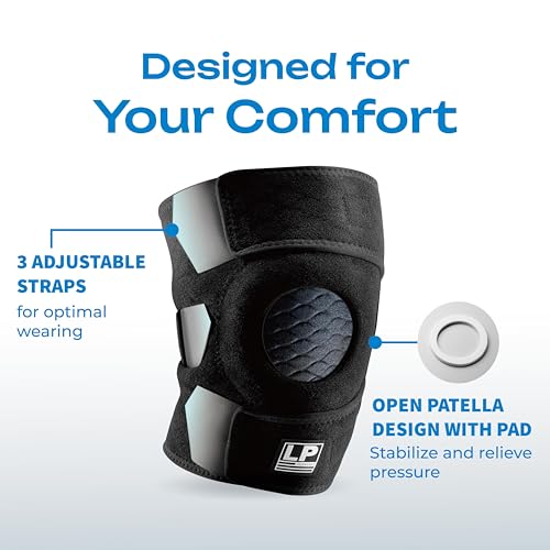 LP 758CA Knee Brace for Meniscus Tear, Arthritis Pain Relief & Patella Support – Adjustable Compression with Patella Pad & Tendon Strap for LCL, Tendonitis, Running, Squats, Weightlifting, and Sports Recovery (One Size, 1pc) - size: One Size, style: 758CA