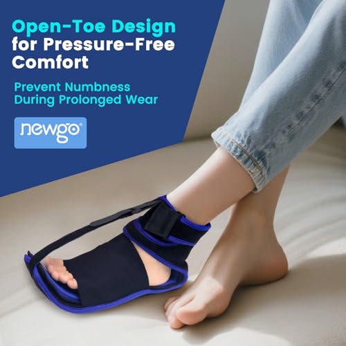 NEWGO Bundle of Foot Ice Pack for Surgery Recovery and Plantar Fasciitis Night Splint