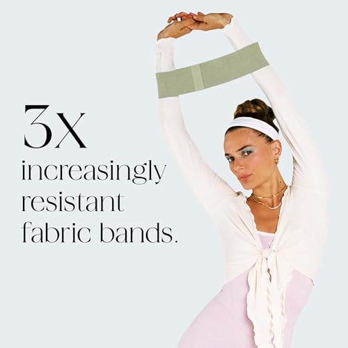 Bala Bands Resistance Bands, Non-Slip Fabric Exercise Bands - color: SEA, SAGE, HEATHER