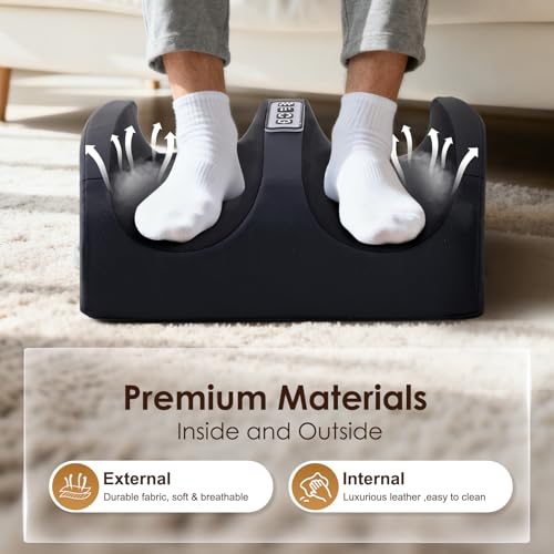 Foot Massager with Heat Electric Foot and Calf Massager Black