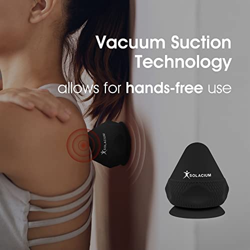 Solacium Mountable Massage Therapy Tool - Multi-Surface Suction Cup Wall Massage Tool for Sore Muscles, Myofascial Release, Stress Relief, Trigger Point and Deep Tissue Massage (Black) - color: Black