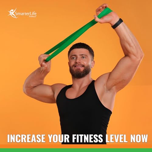 SmarterLife Resistance Bands Set of 5 Extra Wide Latex-Free Exercise Bands