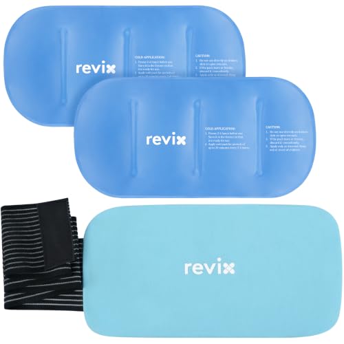 REVIX Extra Large Gel Ice Packs Reusable, 2 Packs Cold Compress - color: Blue, size: Extra Large 14 x 7 Inch