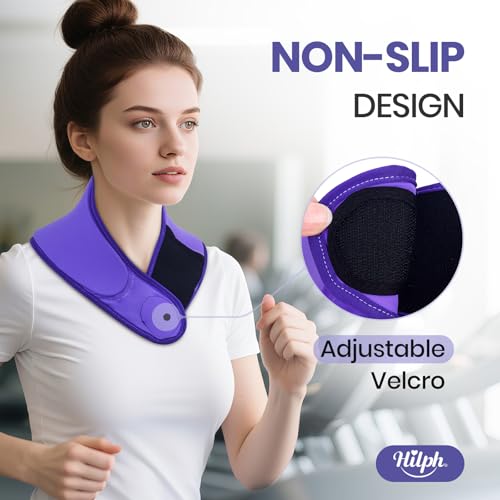 Hilph Neck Ice Pack Wrap Gel, Soft Gel Ice Pack for Cervical Neck Pain - color: B-purple, size: Classic Standard
