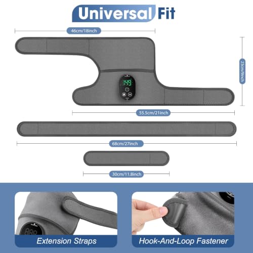 Cordless Knee Massager with Heat, Knee Heating pad for Knee Pain