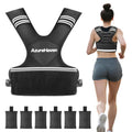 Adjustable Weighted Vest for Women and Men,4-10lb/11-20lb/20-32lb Rucking Vest with 6 Ironsand Weights for Running, Walking, Workout and Strength Training - size: 4-10lbs
