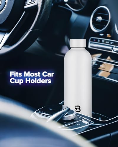 Stainless Steel Insulated Water Bottle no straw for Travel, Gym, 15 oz, White - color: White, size: 15 Ounces